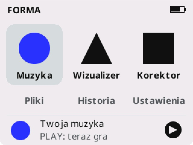 Forma — menu główne