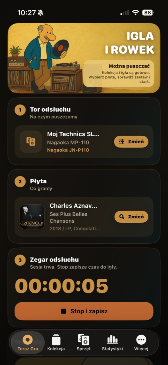 Sesja odsłuchowa bez pośpiechu i rozpraszaczy.