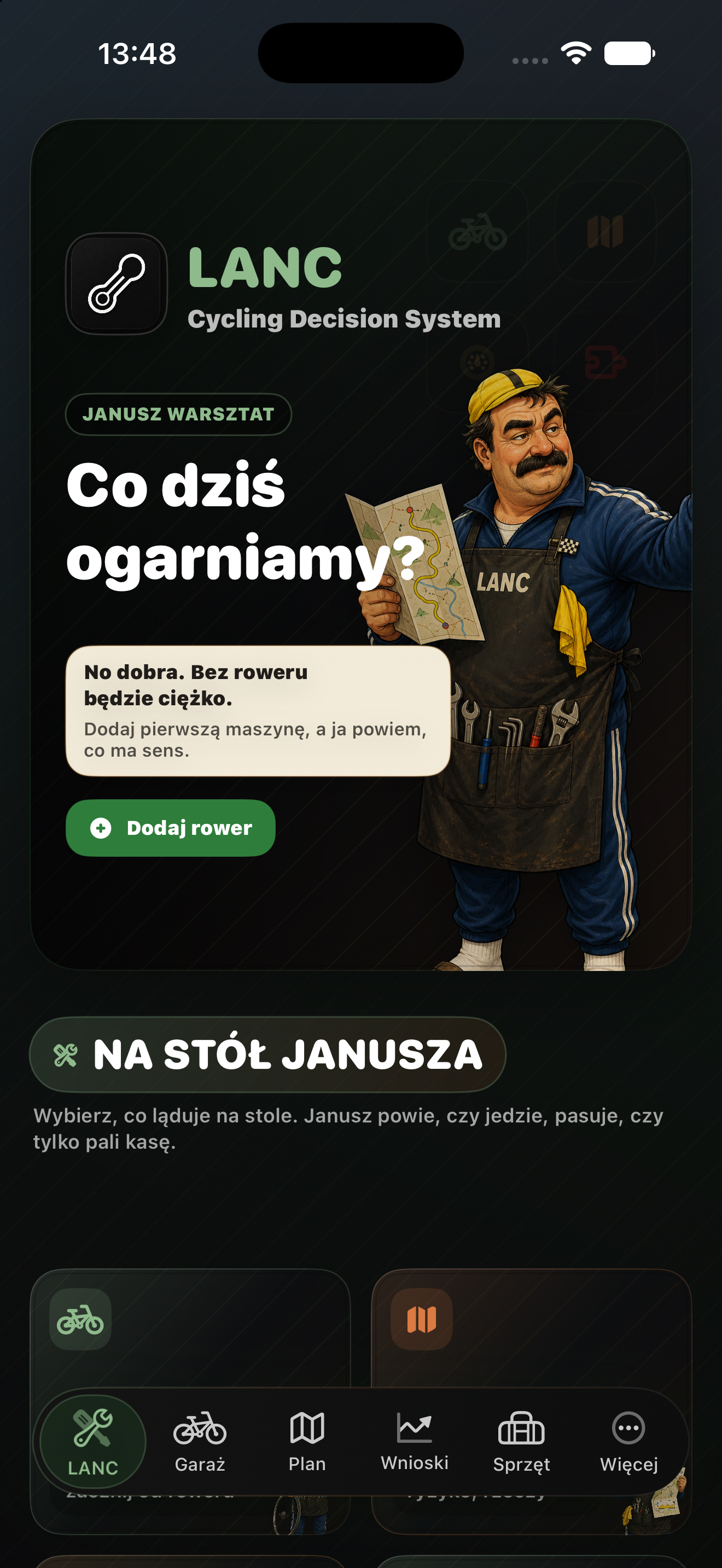 Codzienny punkt wejścia do całego systemu rowerowego.
