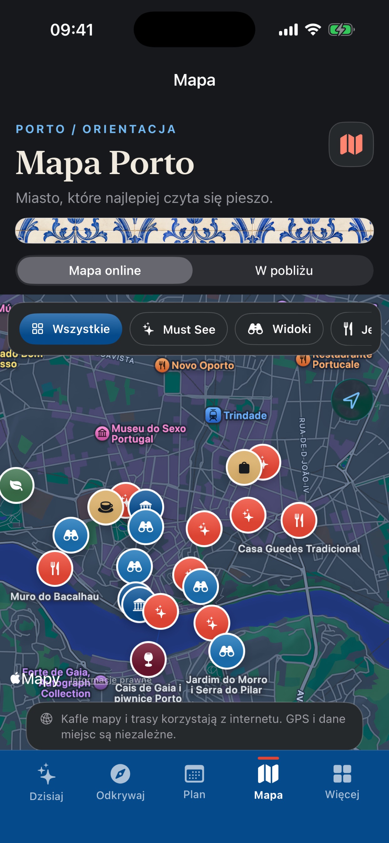 Mapa, rezerwacje i ważne informacje zawsze pod ręką.