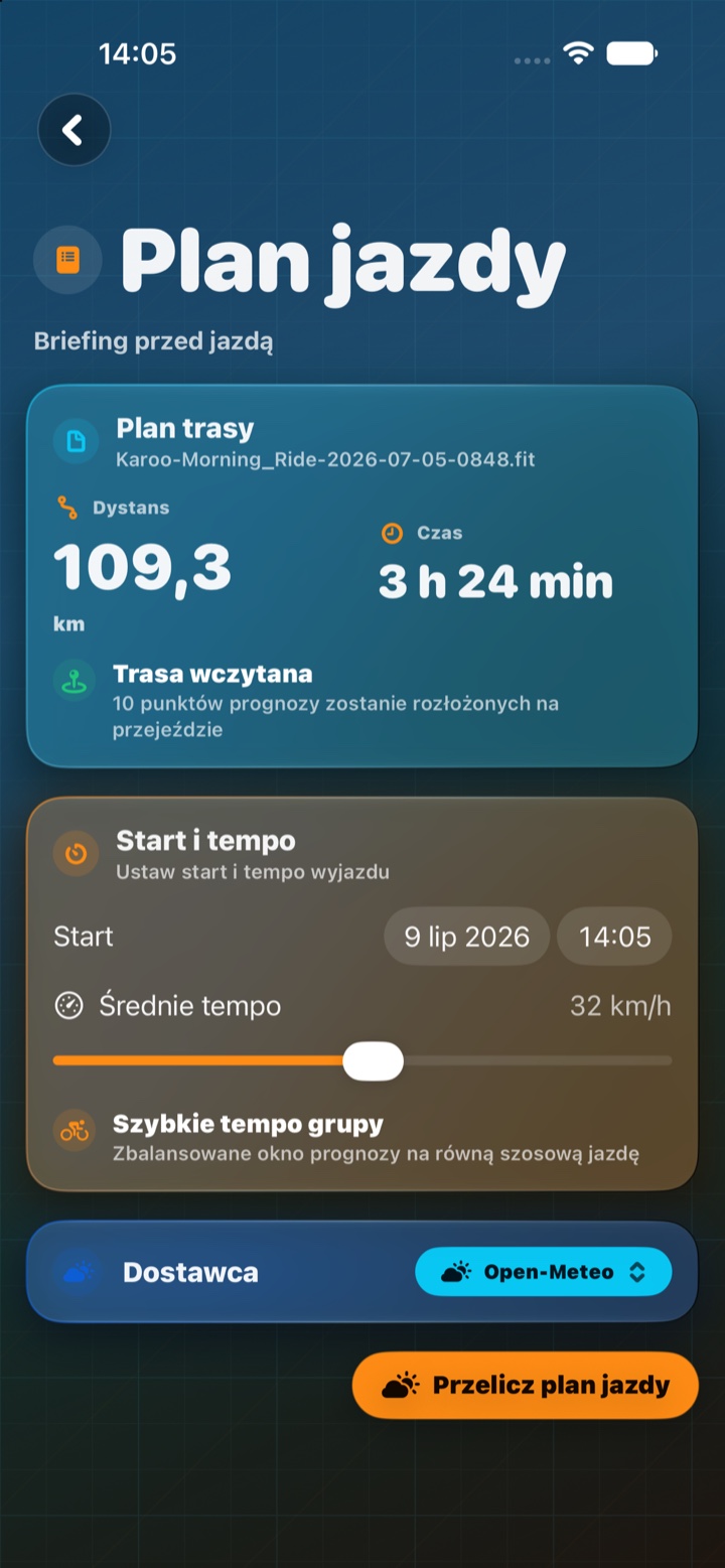 Kierunek, tempo i godzina startu zmieniają prognozę.